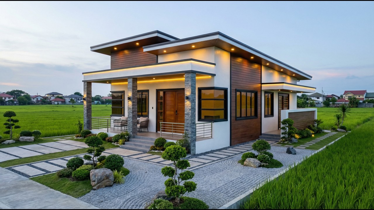 '' Bungalow at the center of green field''#home  #architecture #house #homedecor #smallhouse