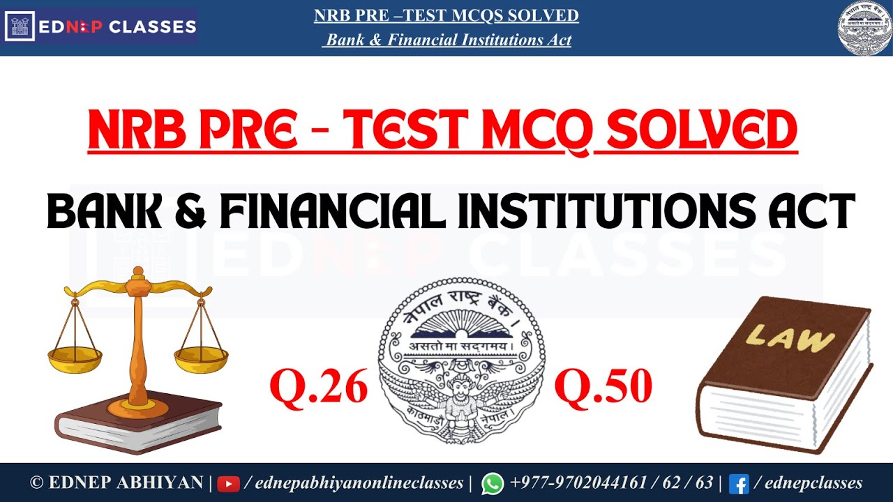 NRB Pre-Test MCQs Solved | BAFIA Acts | Part - 2 | NRB Online Prep Classes Join Us ⬇️