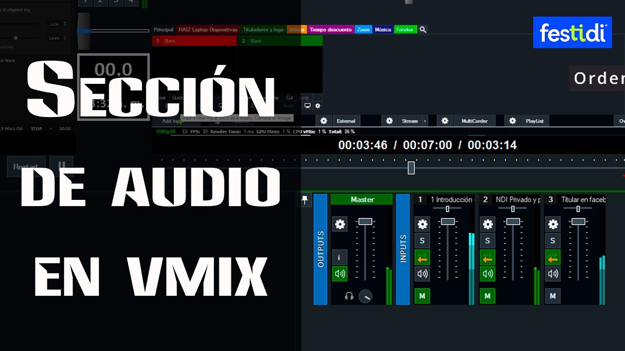🎥🎤Sección de audio en vMix – Detalles importantes