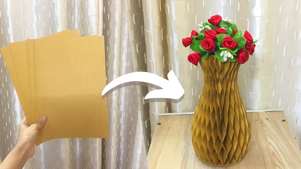 Origami Paper Vase | Easiest craft DIY | Cute Home Decors | Kids Craft | Gift Ideas DIY