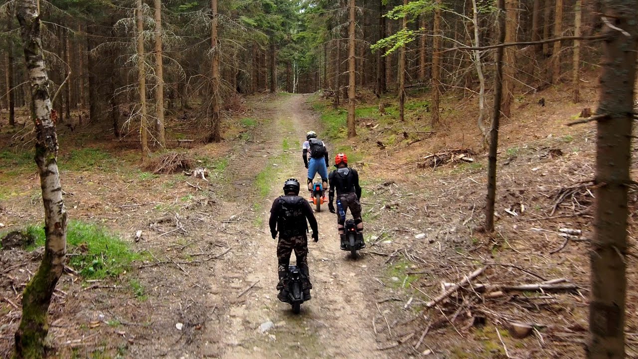 Electric Unicycles ride in the mountains (SkyDio 2+)