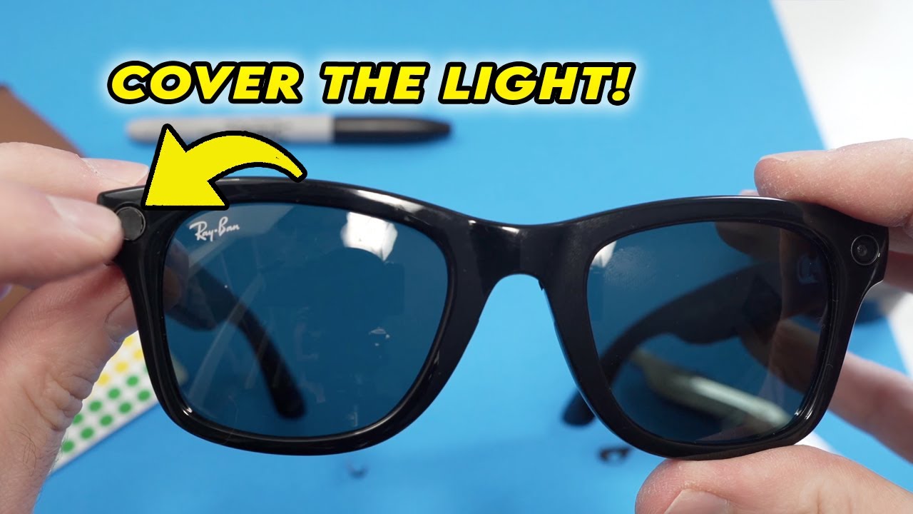 Как закрыть/заблокировать светодиодную подсветку очков Ray-Ban Meta Smart