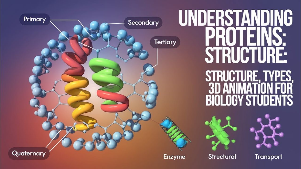 Proteins: Structure, Types, and Functions - 3D Animation for Biology Students