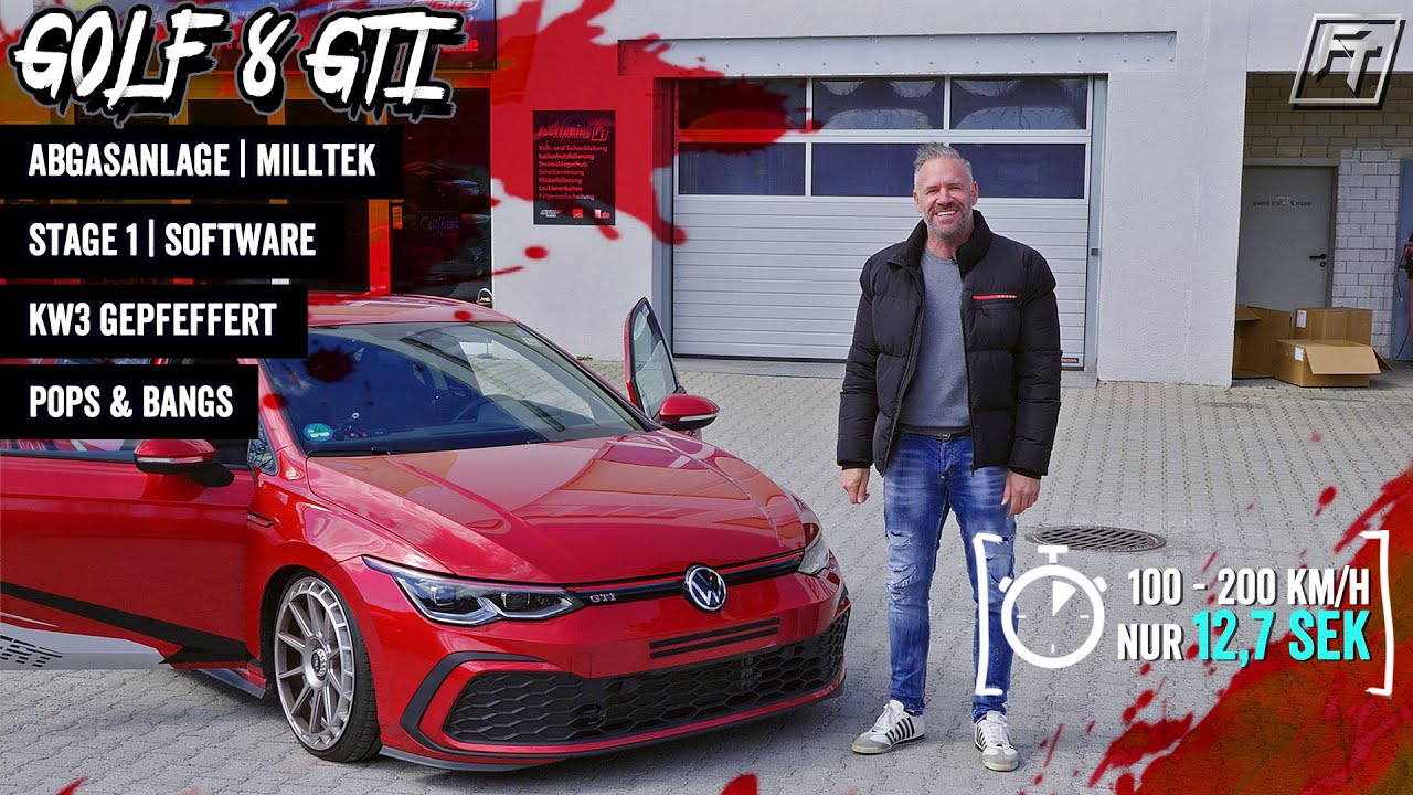 GOLF 8 GTI Tuning | Stage 1 + Pops & Bangs + Milltek Abgasanlage + KW3 Gepfeffert | FastTuning