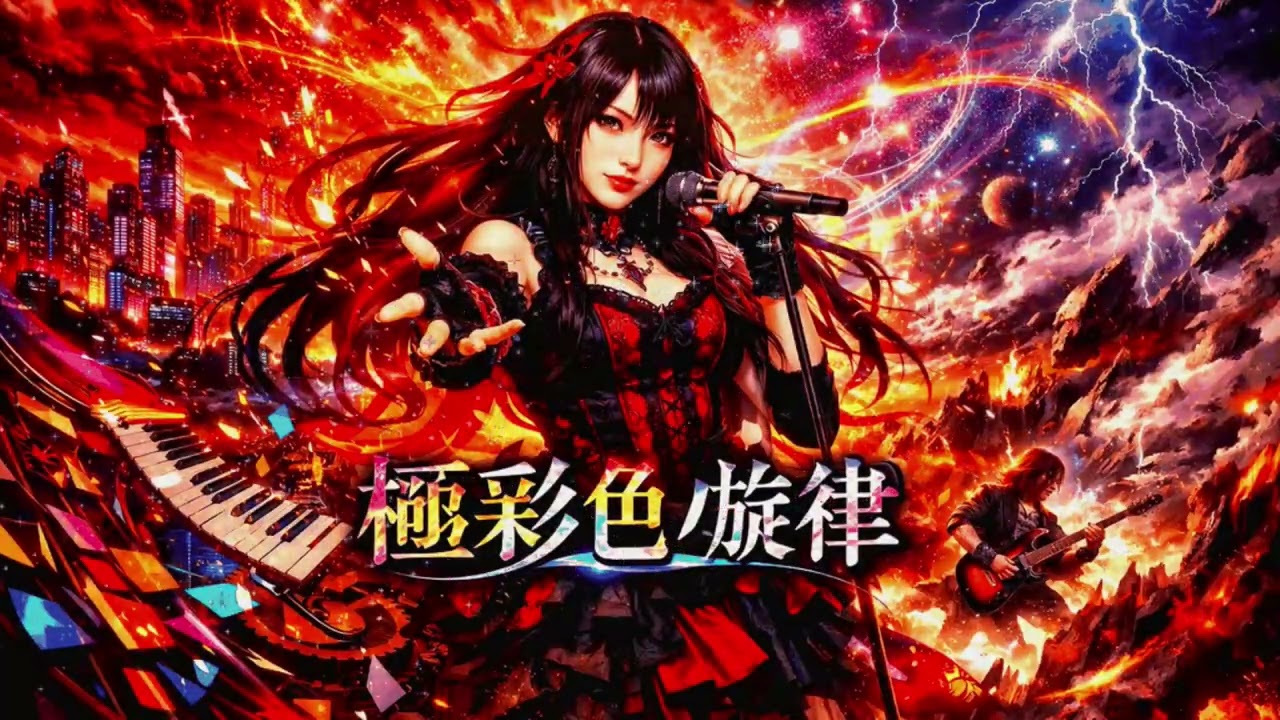 極彩色ノ旋律｜｜Anime Song｜Epic Music｜AI Music Video｜Japanese Rock｜Visual Kei｜Symphonic Metal｜