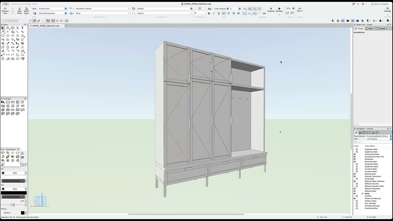 Austin Vectorworks Community, August, 2025: Cabinet and Countertop Tools