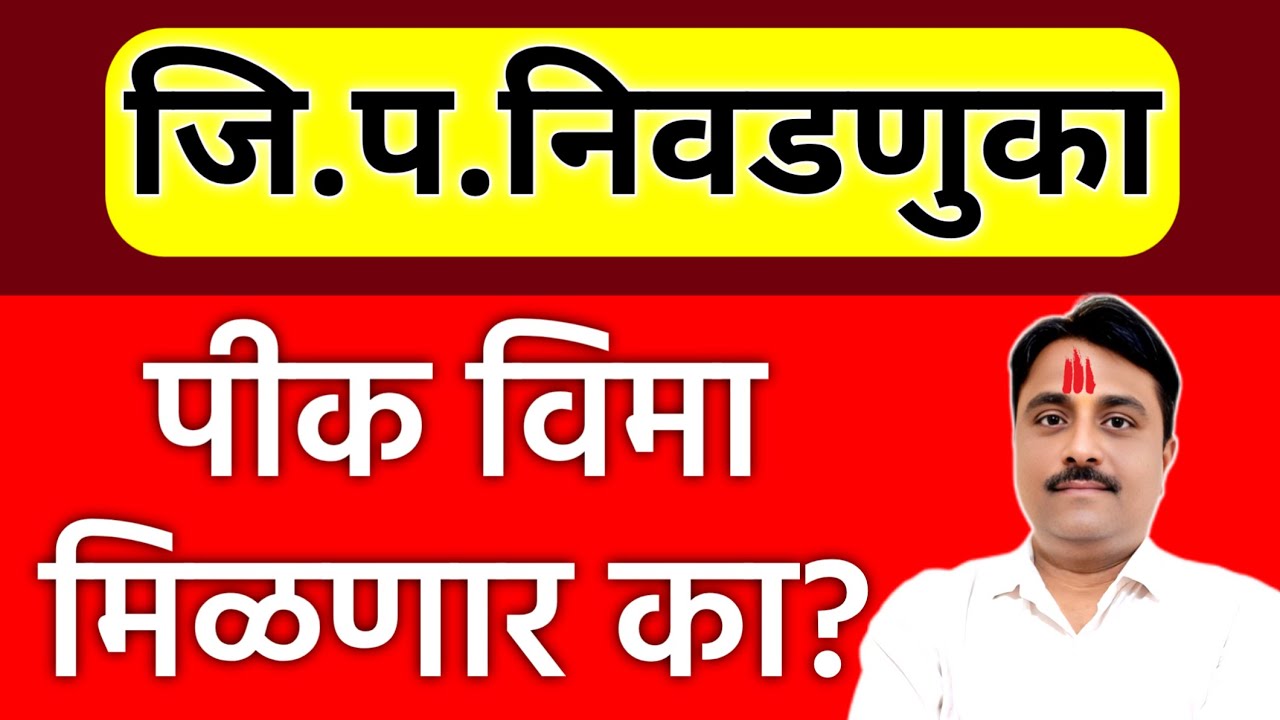 पिक विमा खरीप 2025 | जिल्हा परिषद निवडणूक जाहीर – पिक विमा मिळणार का?