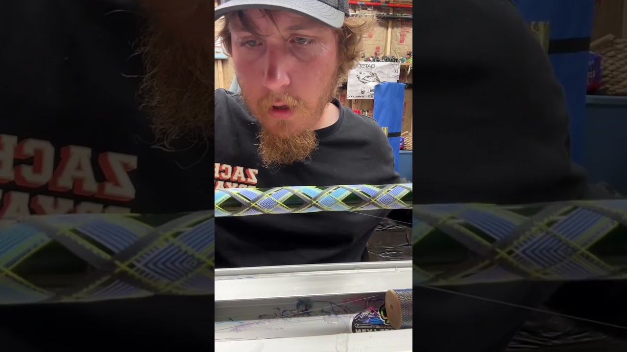 Predator wrap on a land based shark fishing rod. 