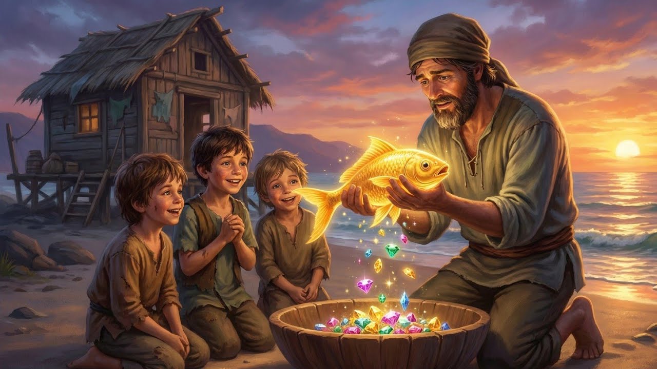#قصة الصياد الفقير والسمكة السحرية  التي انقذته وأصبح أغنى رجل في القرية قصة مؤثرة للغاية