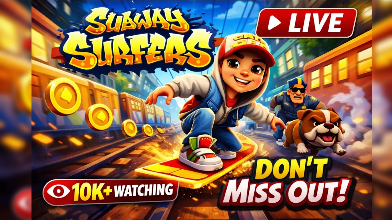 subway surfers live #shortsfeed #viral #gaming #subwaysurfers #viralshortlive #trending