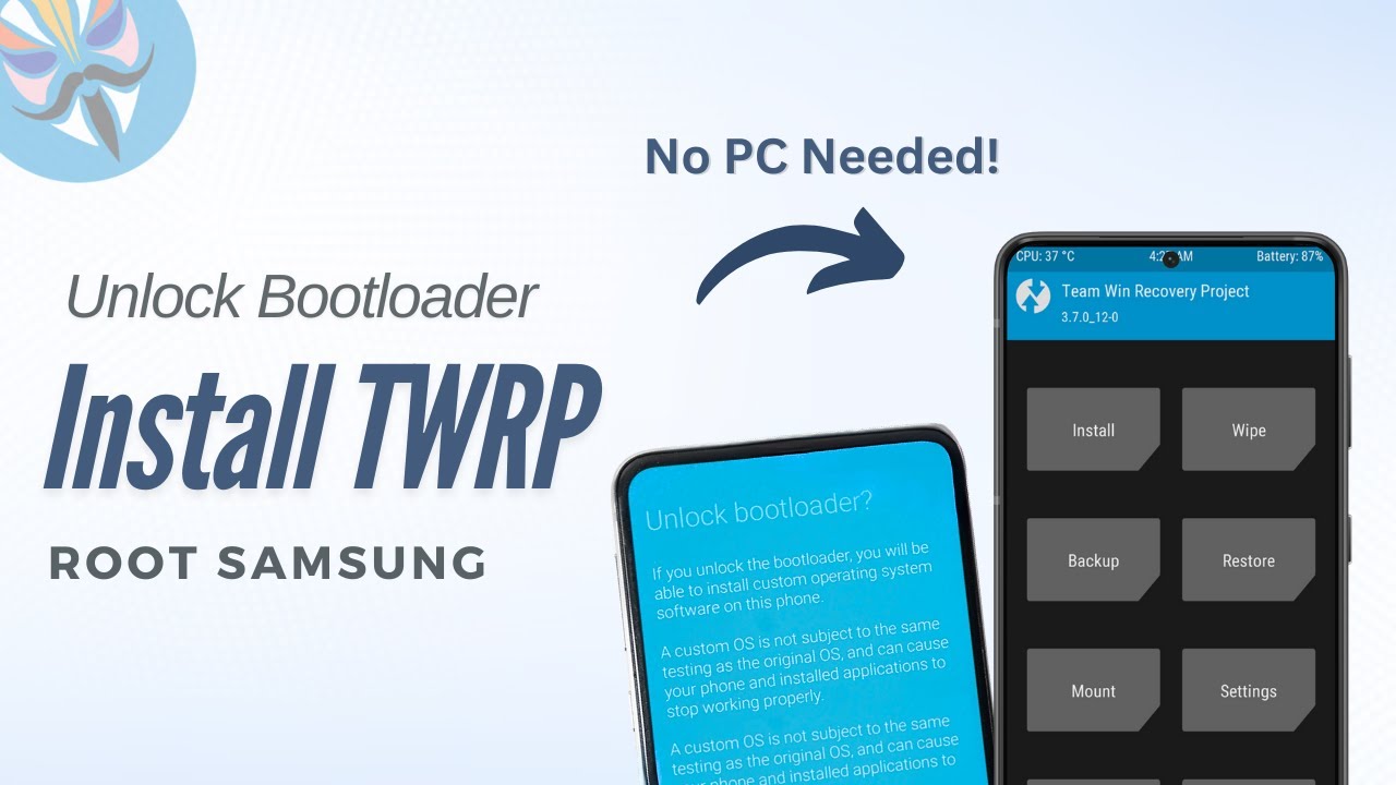 Root Any Samsung Without PC | Unlock Bootloader, Install TWRP & Magisk Without Computer