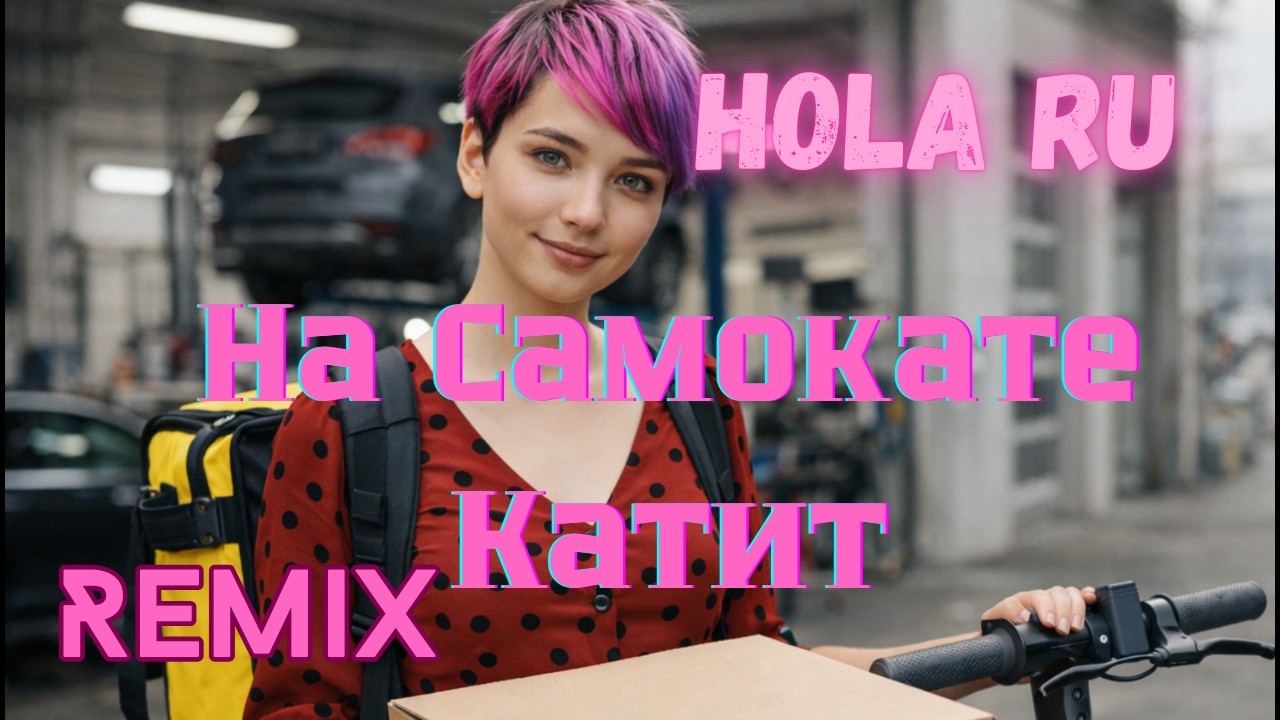 На самокате катит