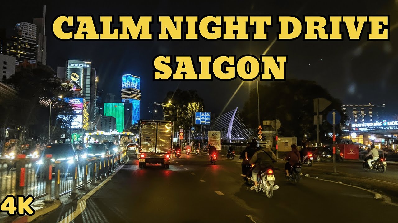Calm Night Drive in Saigon | City Ambience (No Music)