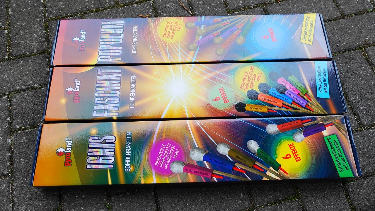 Neue Pyroland Bomben Raketen | Ignis vs Fascinat vs Populum | Kugel Bomben Raketen [Full HD]