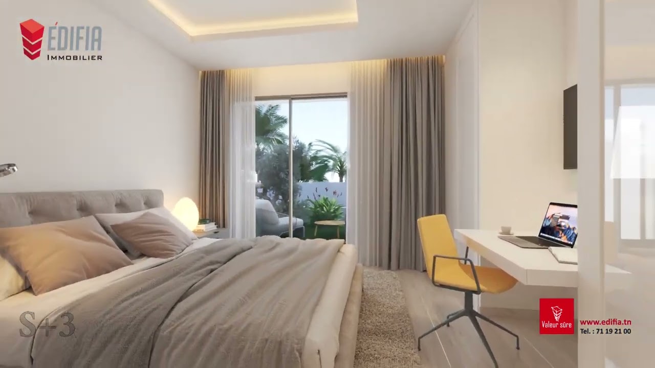 Appartement S+3 attiria - La Goulette