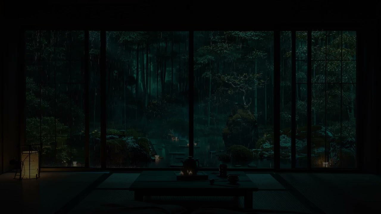 Calming Rain in a Warm Bedroom No Ads 🌧  Relaxing Ambience for Meditation
