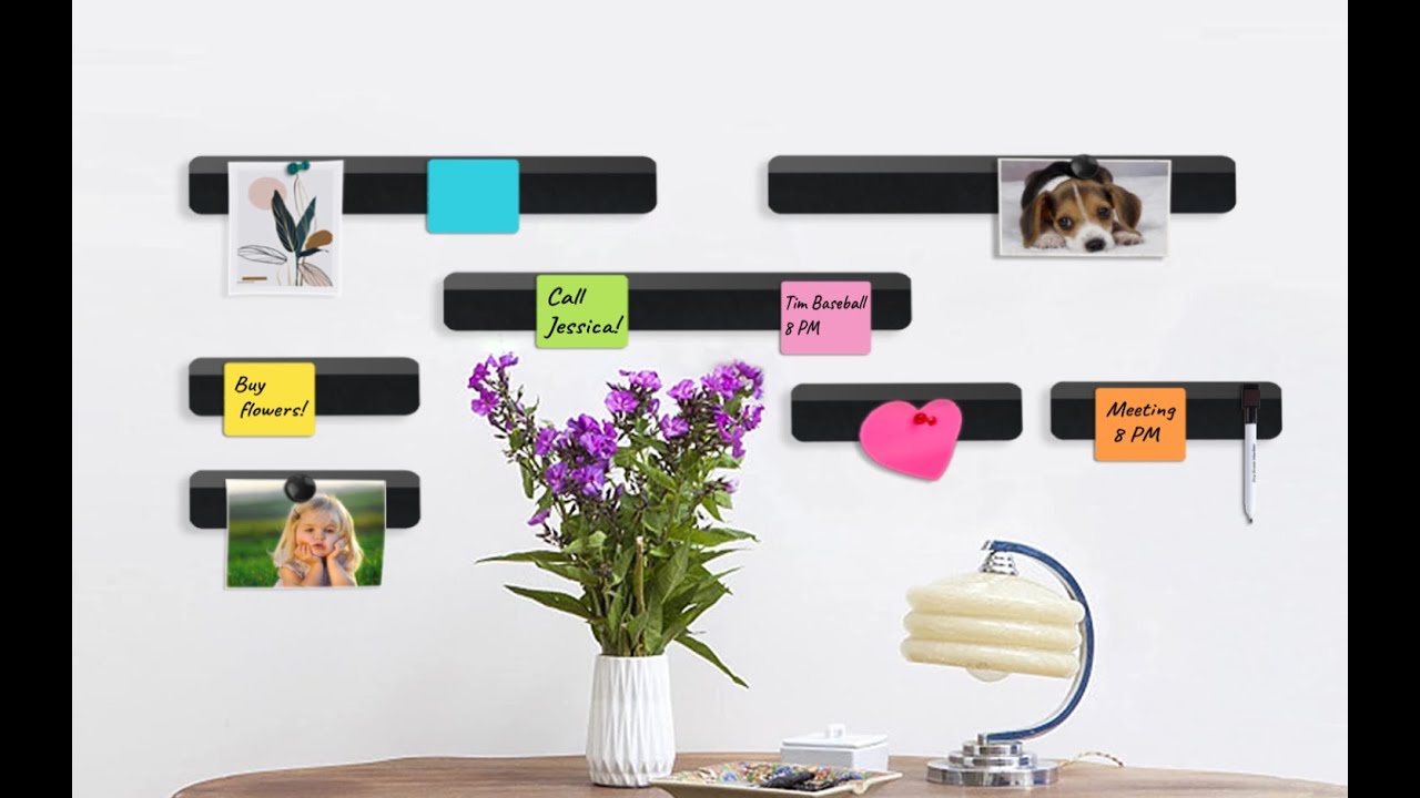 Creative Ideas for Wall Organization | Combo Magnetic Cork Board Strips 