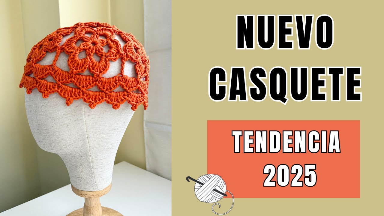 C&oacute;mo hacer un CASQUETE a crochet 🧶 | La nueva tendencia paso a paso