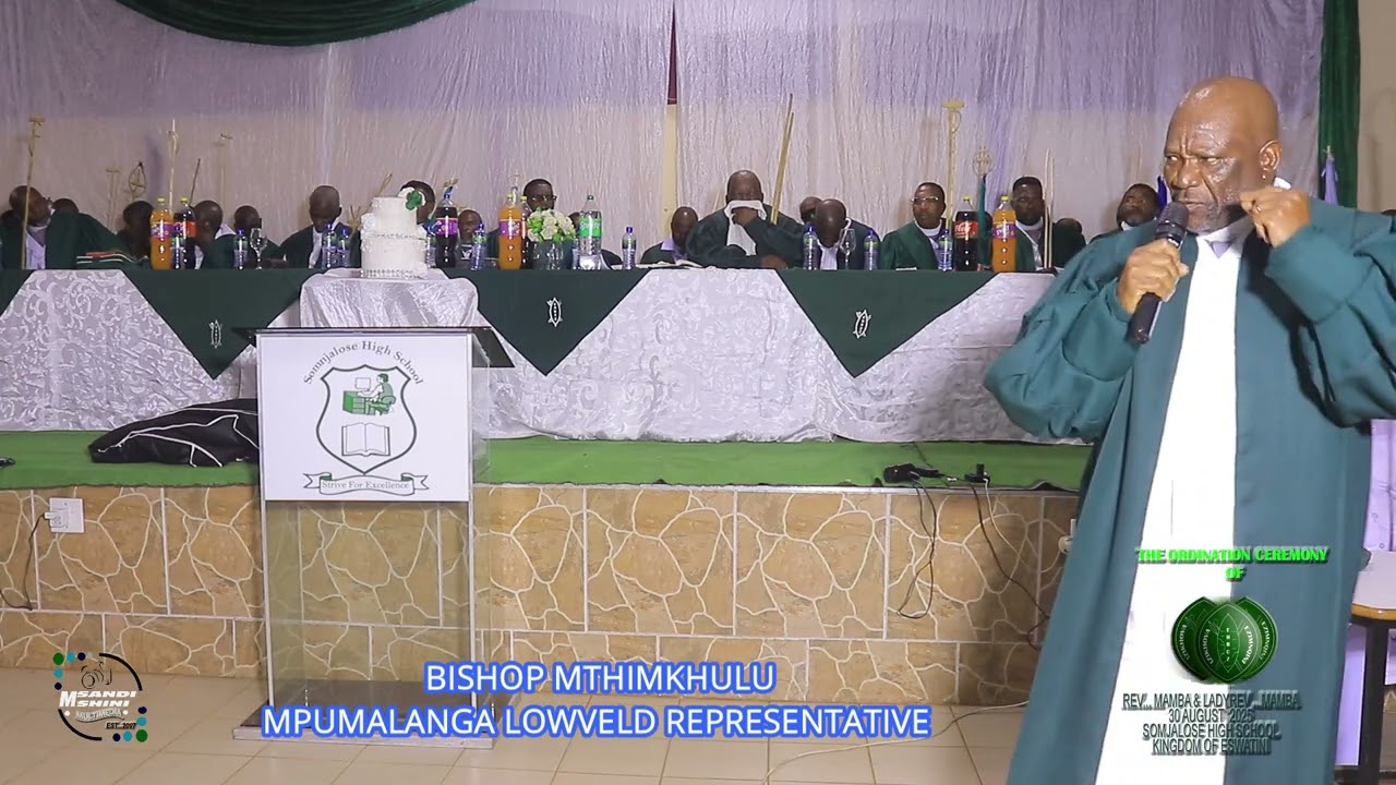 Izikhova ezimnqini Bishop Mtimkhulu @ Rev& LadyRev Mamba Ordination Location Eswatini 