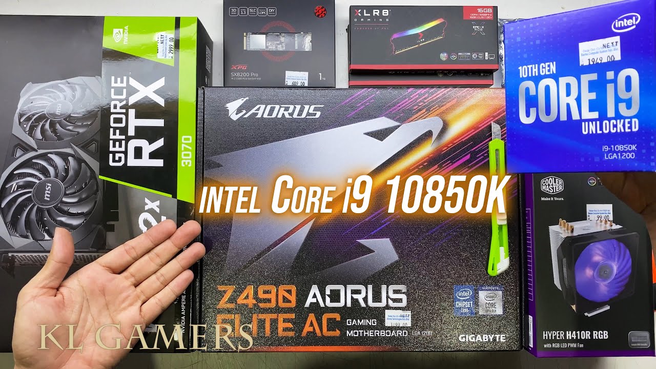 intel Core i9 10850K GIGABYTE Z490 AORUS ELITE AC msi RTX 3070 VENTUS 2X H410R RGB Gaming PC Build