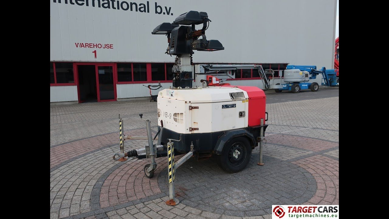 777408 TOWERLIGHT VB9 ECO VB-9 LIGHTNING TOWER 4x400W W/GENERATOR 5KVA 2012 2041HRS