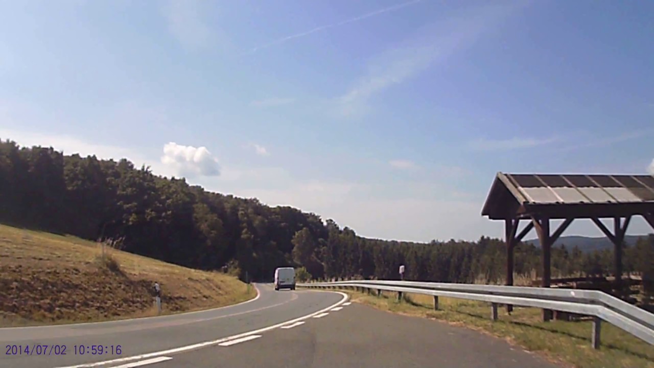 Eine Fahrt von Beerfelden Richtung Finkenbach / Driving on the mountain roads of the Odenwald forest