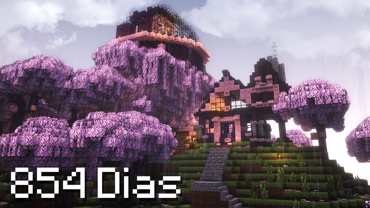 como um mundo de 854 dias no minecraft se parece (mundo eterno)