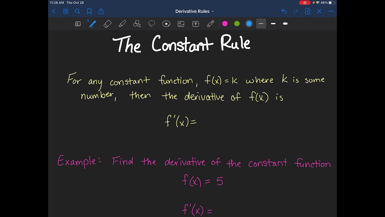 The Constant Rule