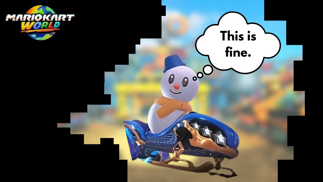 Every race, a part of the screen is removed || Mario Kart World Challenges