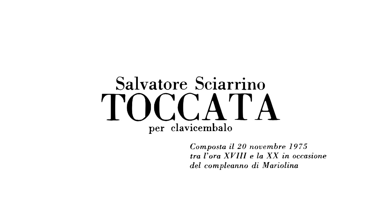 Salvatore Sciarrino - Toccata (1975) [electronic] [with score]