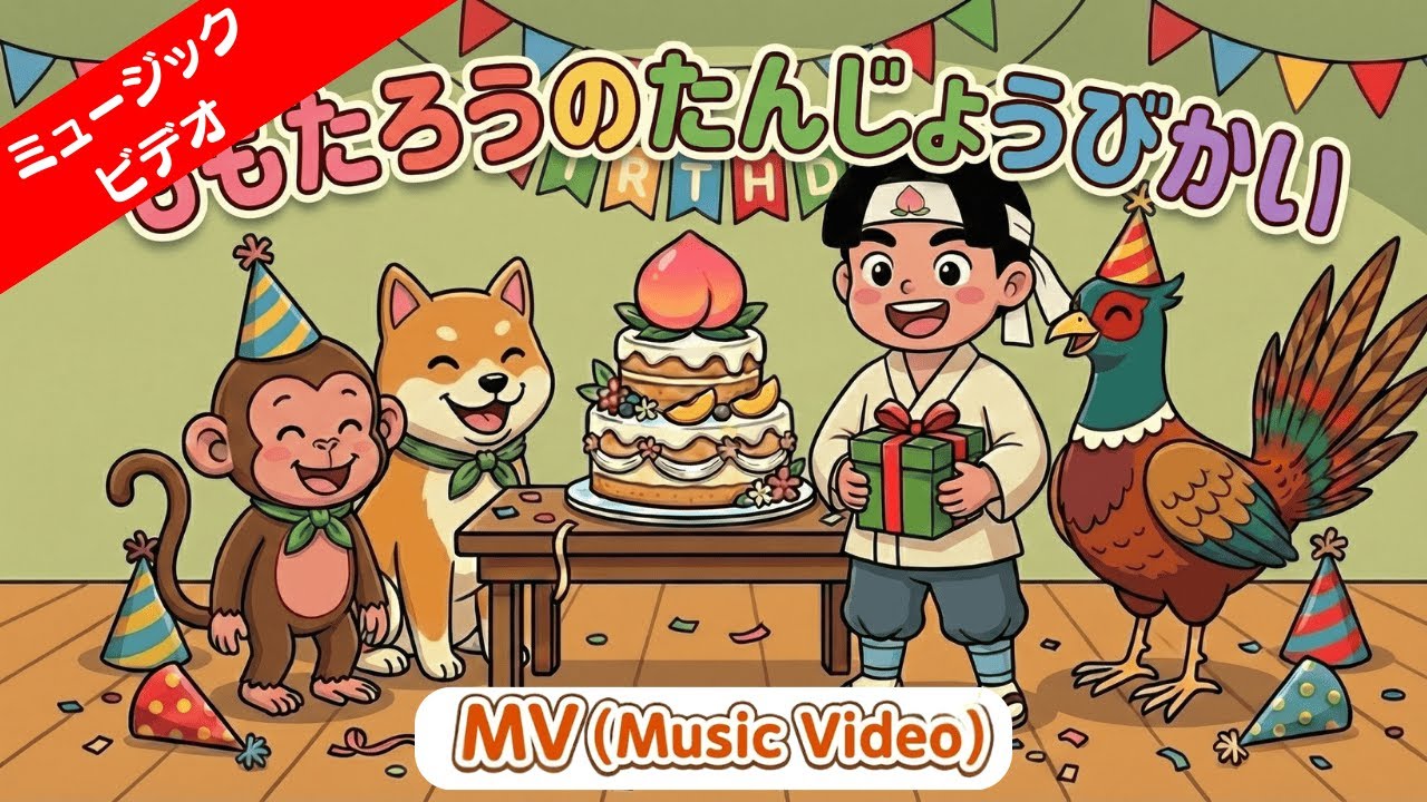 【MV】桃太郎の誕生日会 ～みんなのきもちがプレゼント～【絵本アニメ】