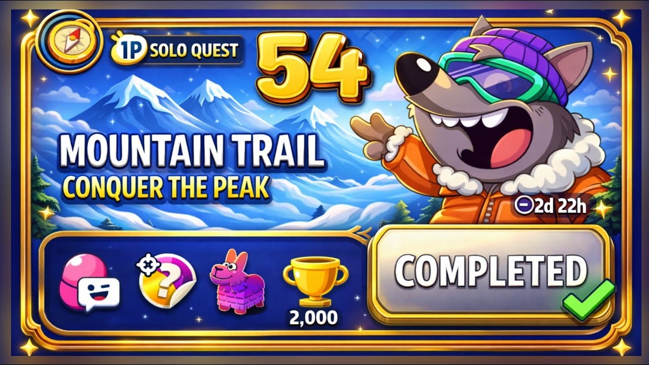 Mountain trail solo challenge|solo quest 54|match masters