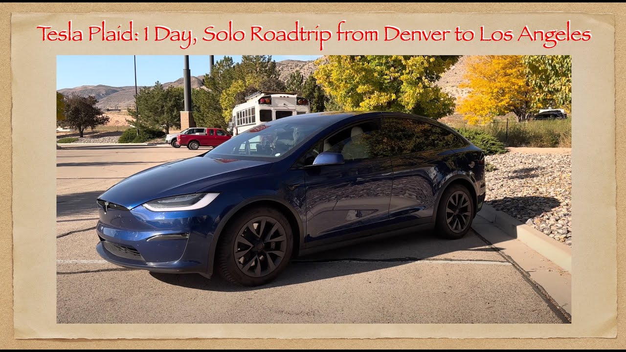 EV Roadtrip! Solo driving Tesla Model X Plaid from Denver to Los Angeles in one day!