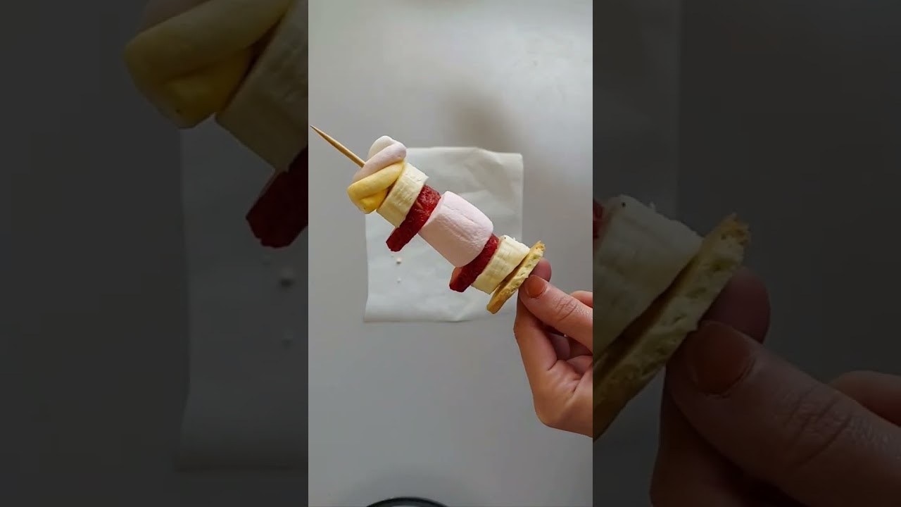 fruity kebabs #fruit #chocolate #kebabs #strawberry #banana #marshmello