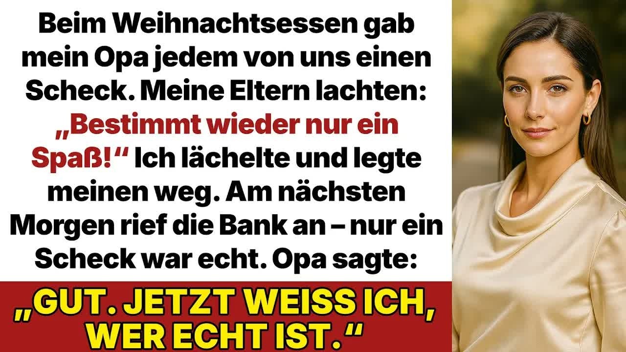 Mein Opa gab mir aus Spaß einen falschen Scheck  Am nächsten Tag rief die Bank an