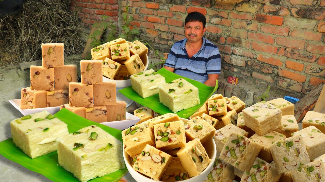 1दम आसन घर में बिना मशीन हाथ से ढेरसारी परतो वाली सोन पापड़ी | Soan Papdi Ki Recipe Quick Soan Papdi