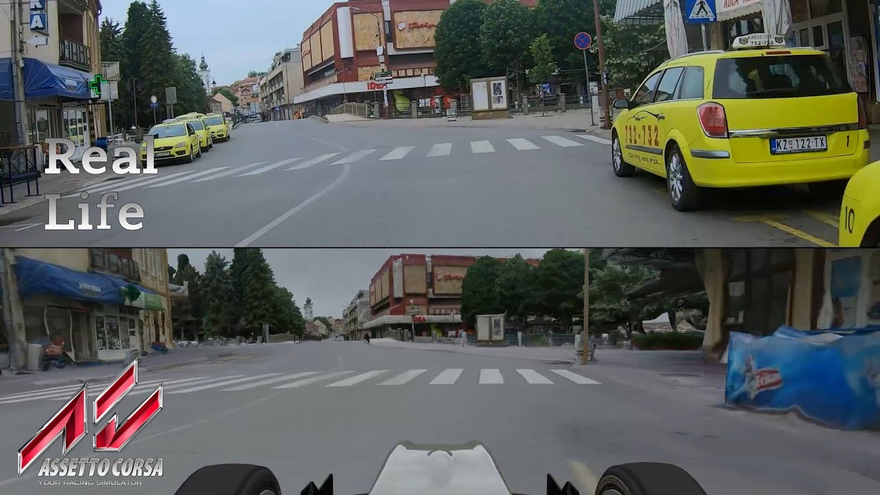 Я сделал свой город гоночной трассой в Assetto Corsa