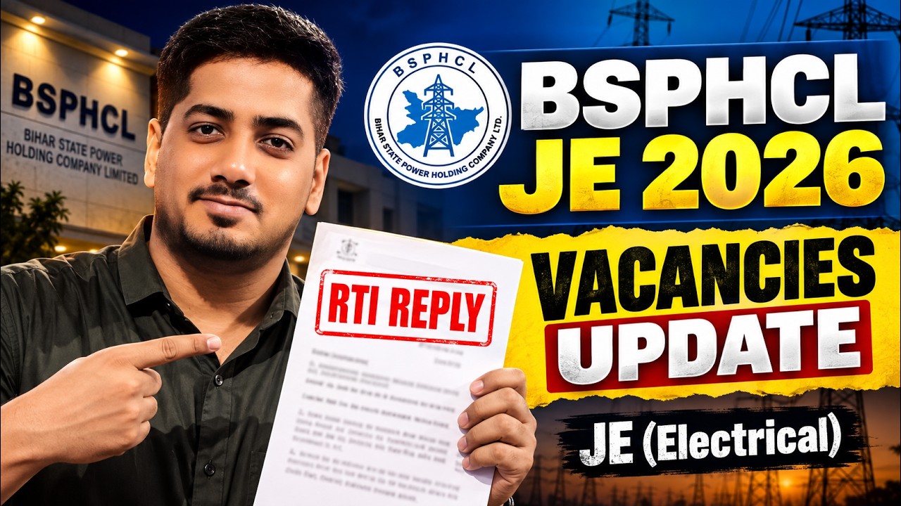 BSPHCL NEW VACANCY 2026 | BSPHCL JE Distribution Vacancy | BSPHCL JE GTO #rishabhsir