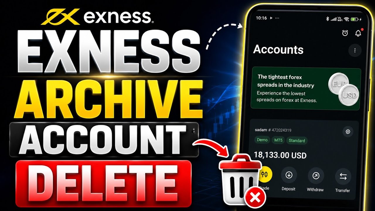 Exness Archive Account Delete Kaise Kare | Exness Me Archive Account Kaise Delete Kare 2026