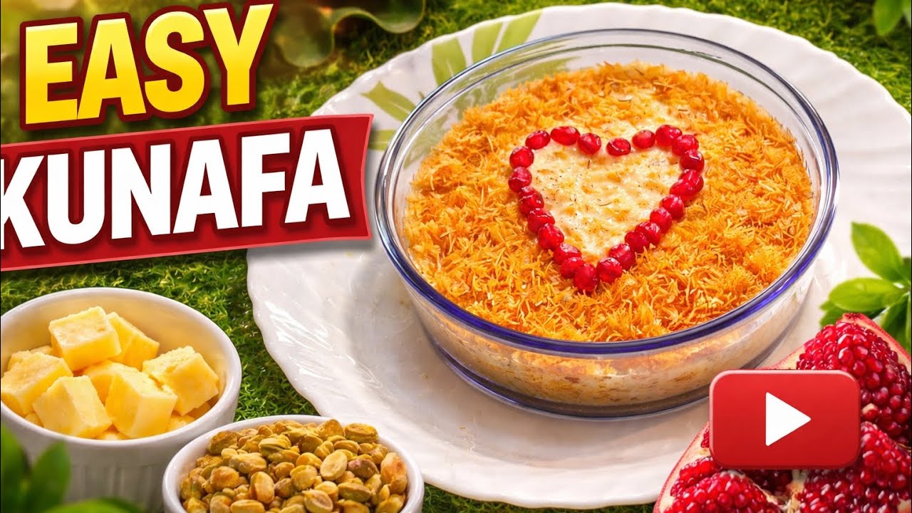 Easy Kunafa Recipe 😍 | Crispy & Creamy Suji Dessert at Home ❤️ | Quick Sweet Dish