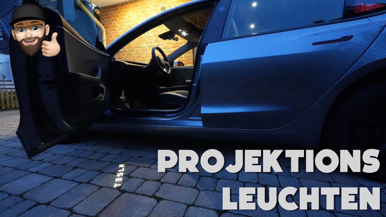 Tesla Model 3 - Projektionsleuchten - Projection Lights - Tür Leuchten