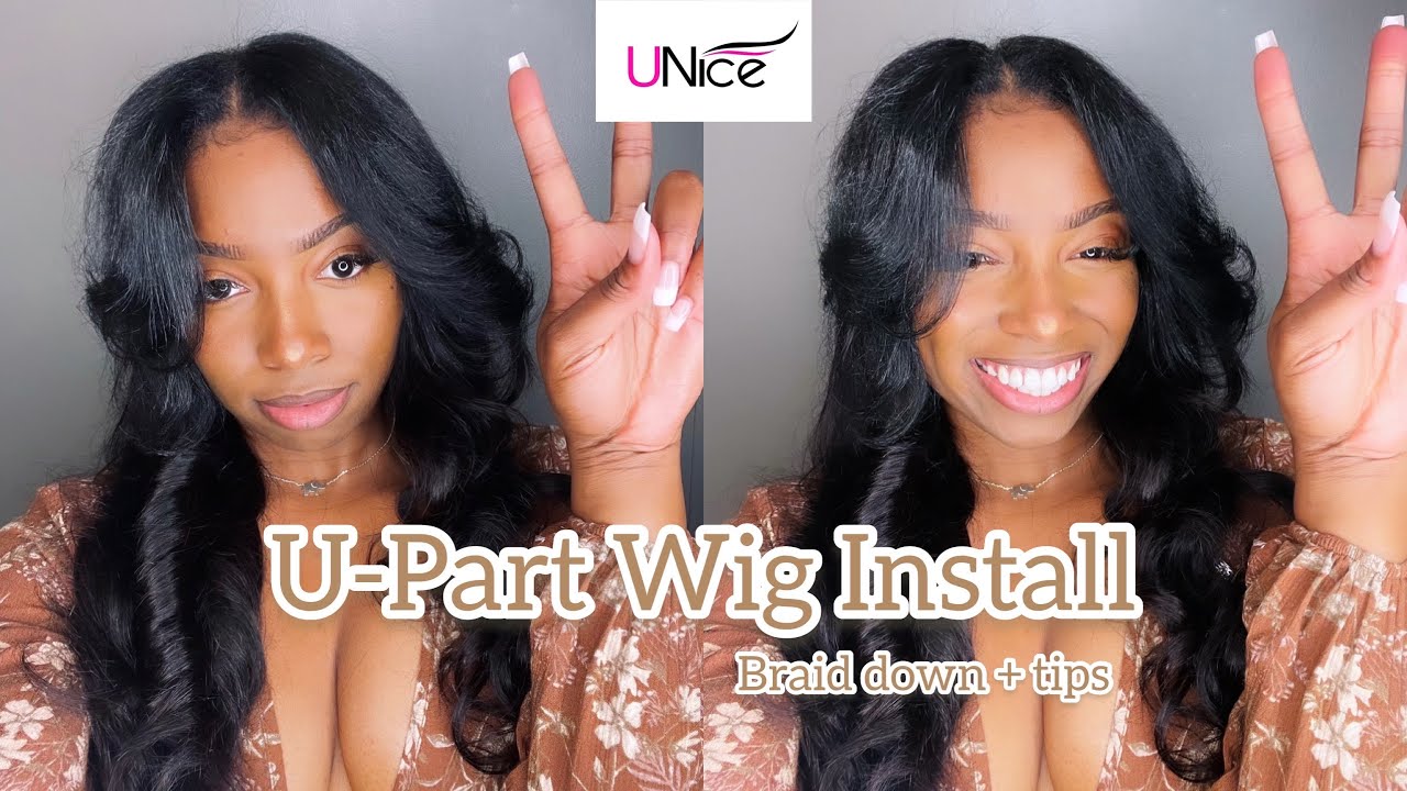 Easy U-Part Wig install for a Sew In/Natural Finish ft. UNICE Hair 🤎