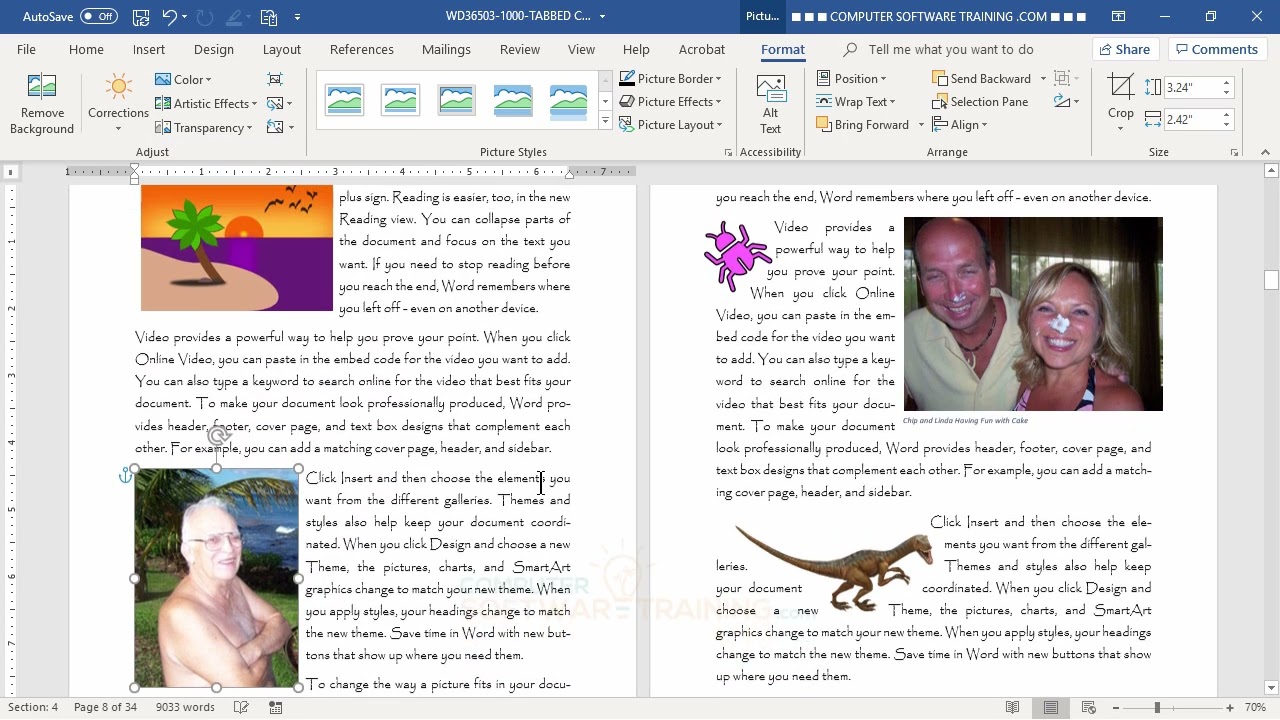 WD-01-32 — Inserting Pictures, Shapes, Icons, and Videos: Enhance Your Documents with Multimedia