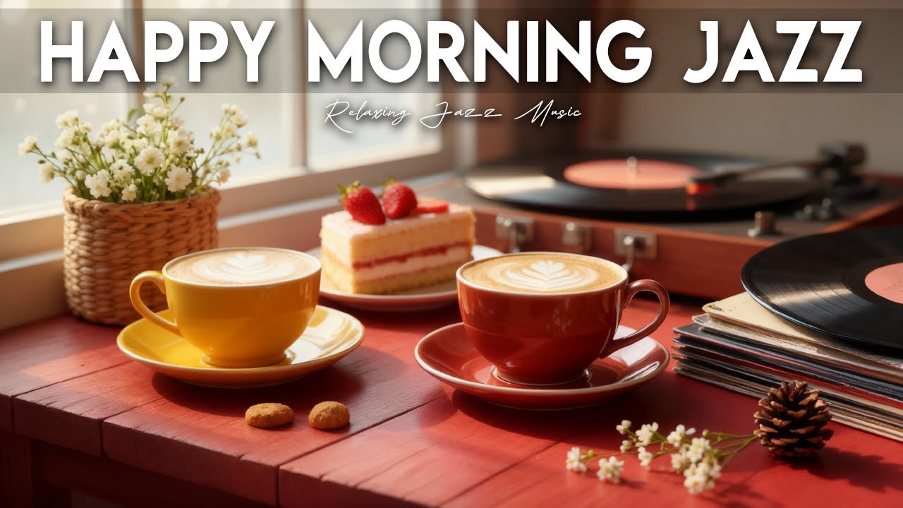 Happy Morning Jazz☕Positive Bossa Nova Instrumental and Relaxing Jazz Cafe Music for Studying.