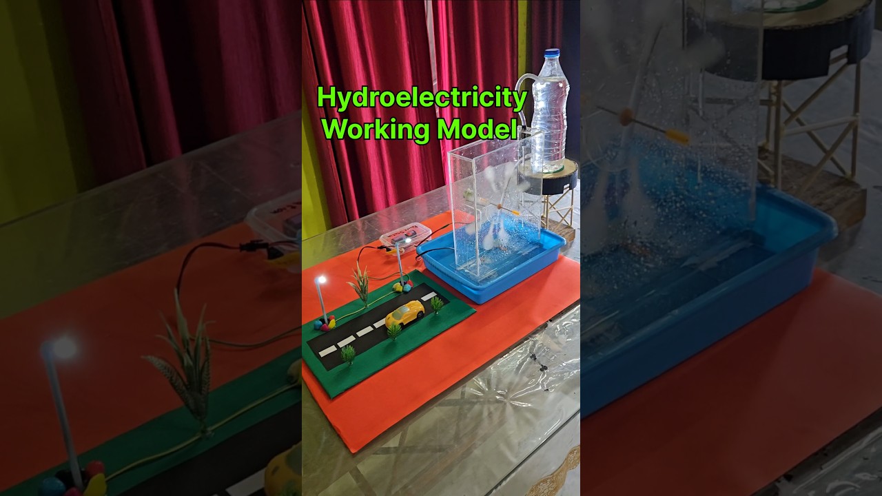 Hydroelectricity Working Model 💡Science Exhibition ⚡️ Science Project #scienceproject #shorts #diy