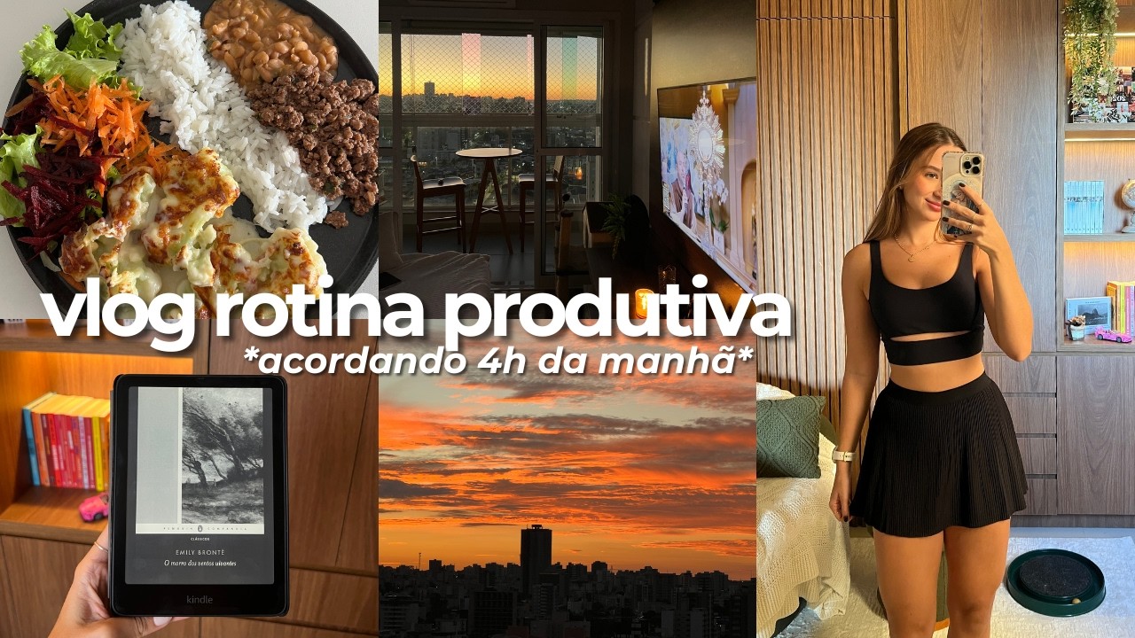VLOG | meus hábitos produtivos e saudáveis, acordando 4h da manhã, treinos...