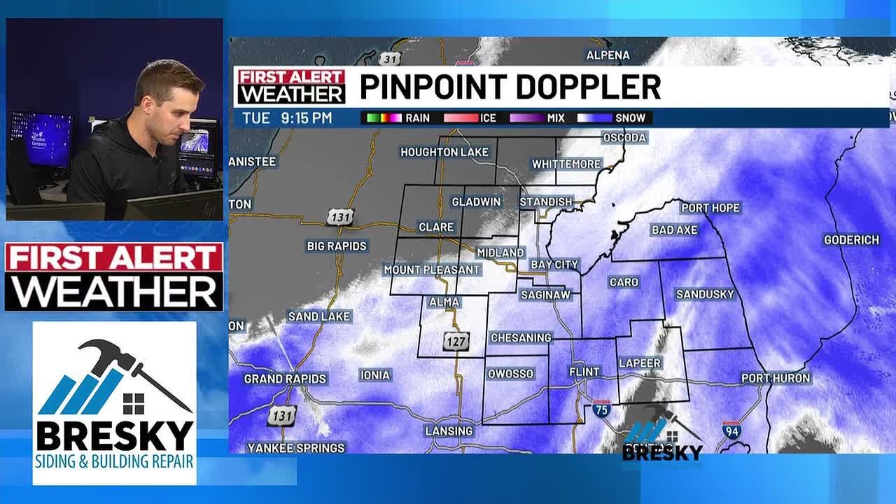 First Alert Weather Update: Snow sticking to roads