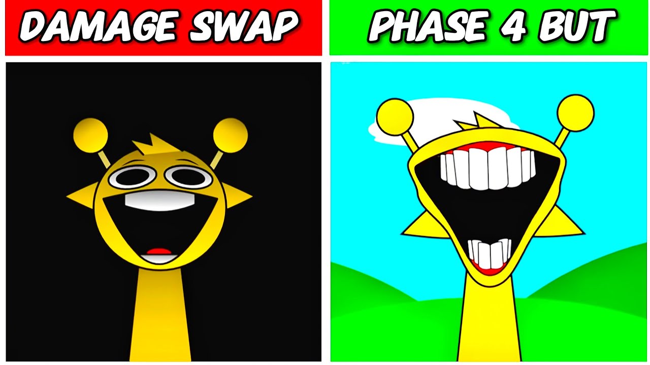 Sprunki DAMAGE SWAP After PHASE 4 But Everyone Character