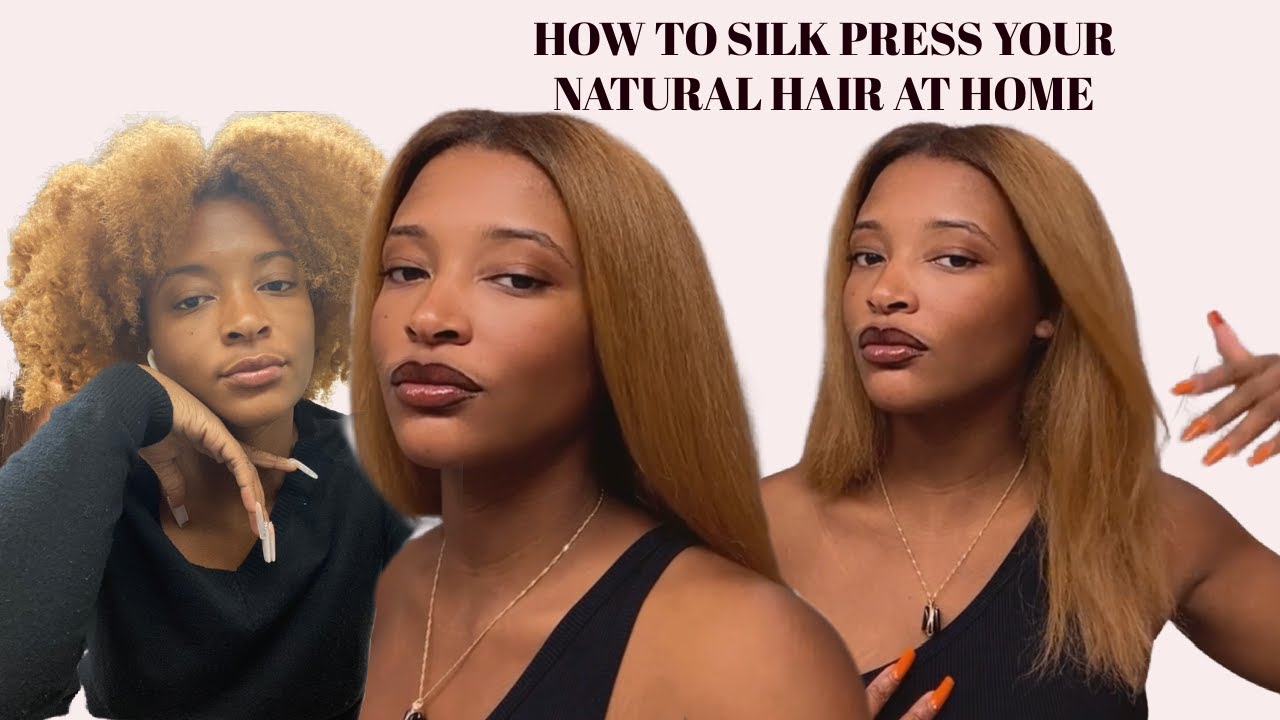 HOW TO SILK PRESS NATURAL HAIR AT HOME | TYPE 4 CURLS TO STRAIGHT HAIR!