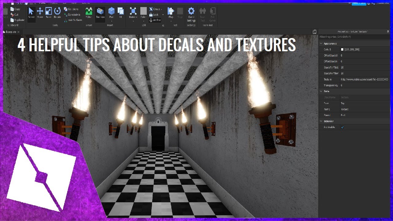 ROBLOX Tutorial | 4 Helpful Tips About Decals and Textures 🖼️